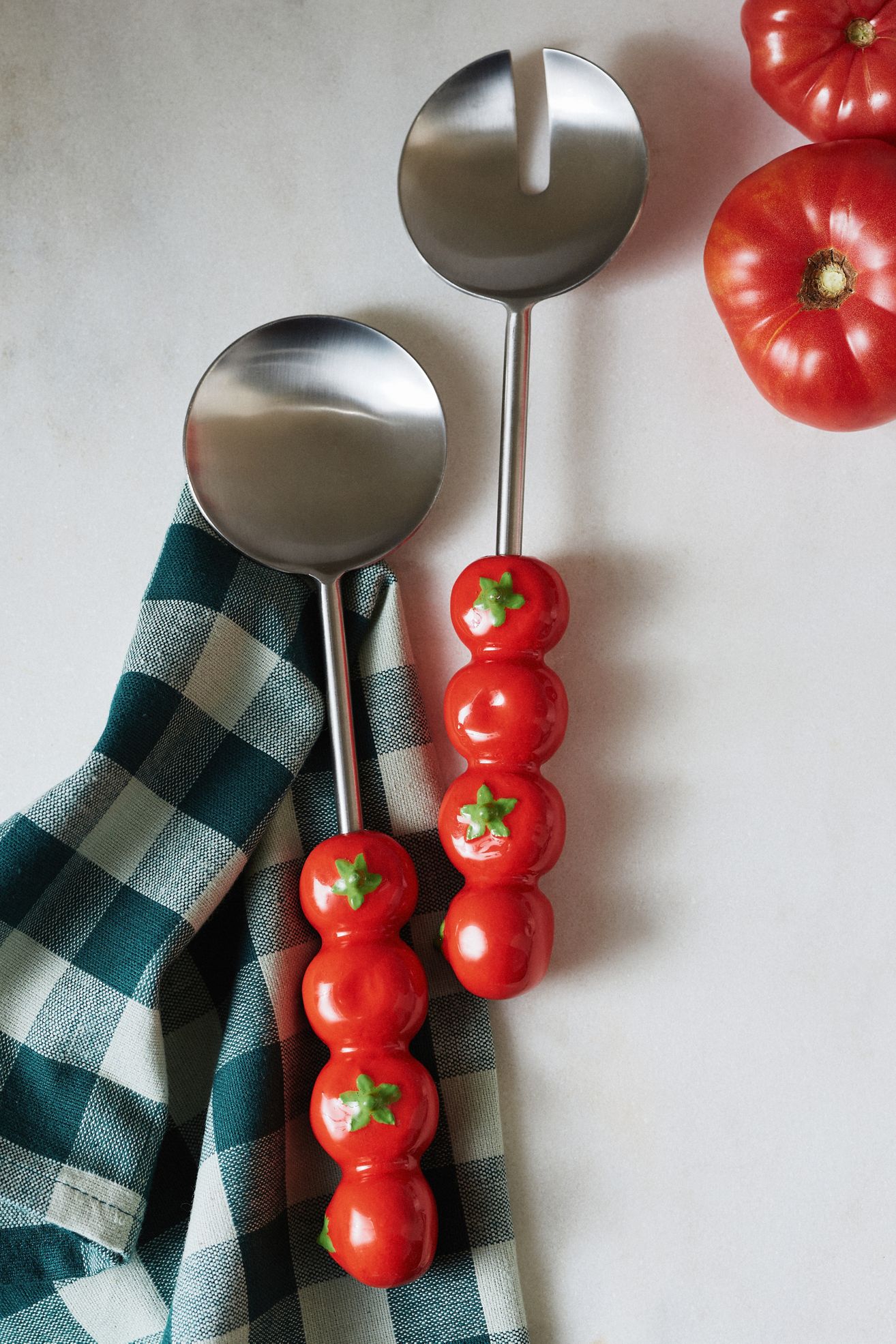 Tomato Serve Set - Red, Set Of 2