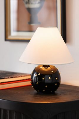 Jeanette Beaded Mini Brass Table Lamp