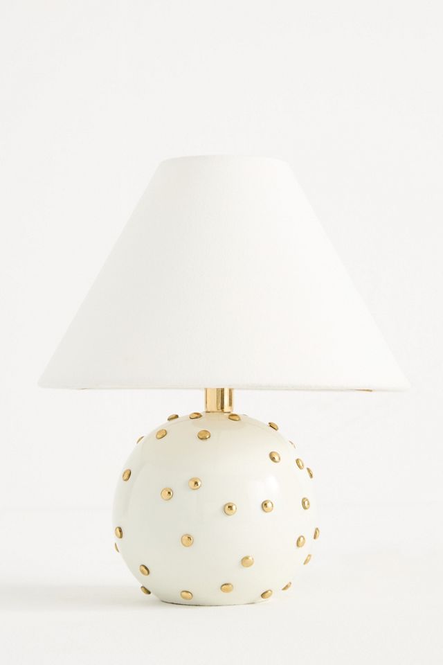 Jeanette Beaded Mini Brass Table Lamp  #1