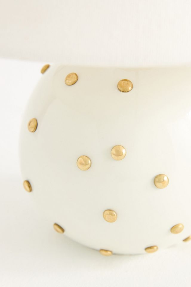 Jeanette Beaded Mini Brass Table Lamp  #3