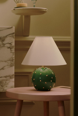 Anthropologie Jeanette Beaded Mini Brass Table Lamp