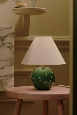 Jeanette Beaded Mini Brass Table Lamp