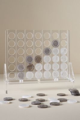 Acrylic Four-In-A-Row Tabletop Game