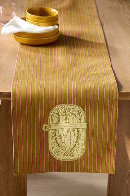 Anthropologie Sardina Reversible Table Runner