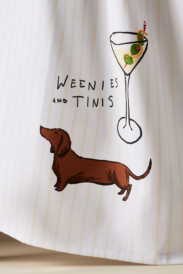 Weenies & Tinis Dish Towel #1