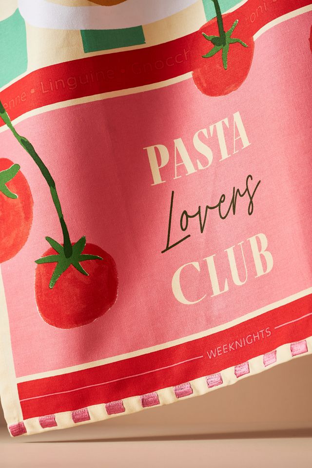 Pasta Lovers Club Dish Towel #1