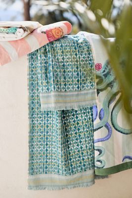 Emira Cotton Fringed Beach Towel