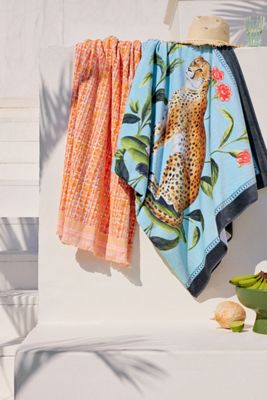 Emira Cotton Fringed Beach Towel