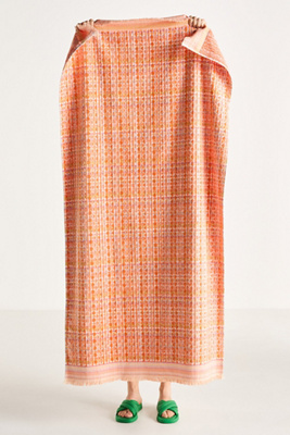 Anthropologie Emira Cotton Fringed Beach Towel