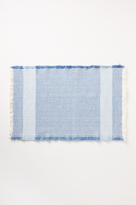 Anthropologie Livia Woven Bath Mat In Blue