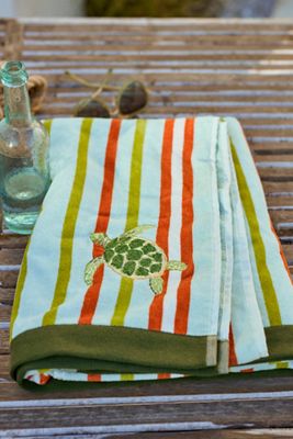 Madison Embroidered Cotton Beach Towel