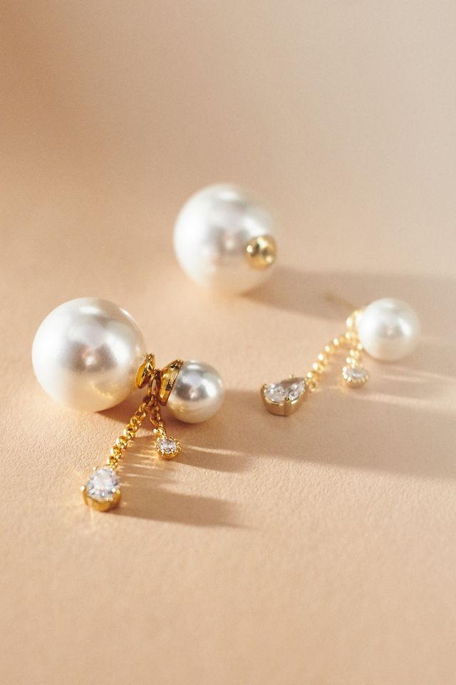 Charm Double Ball Pearl Earrings #2