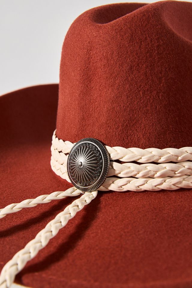 San Diego Hat Co. Braid-Trim Wool Rancher | Anthropologie