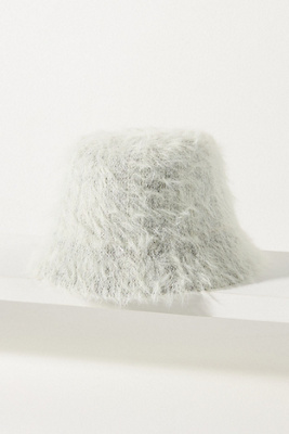 San Diego Hat Co. Stevie Faux-fur Bucket Hat In White