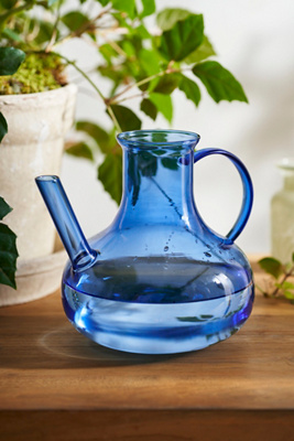 Addie Glass Watering Can, Blue