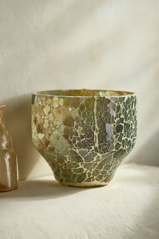 Glass Mosaic Taper Planter #1