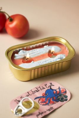 The Original Tinned Fish Candle by Tinned Candle Pulpo in Tomato Sauce Candle
