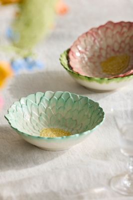 Painted Flower Nut Bowl