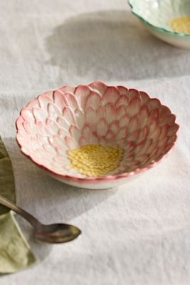 Painted Flower Nut Bowl