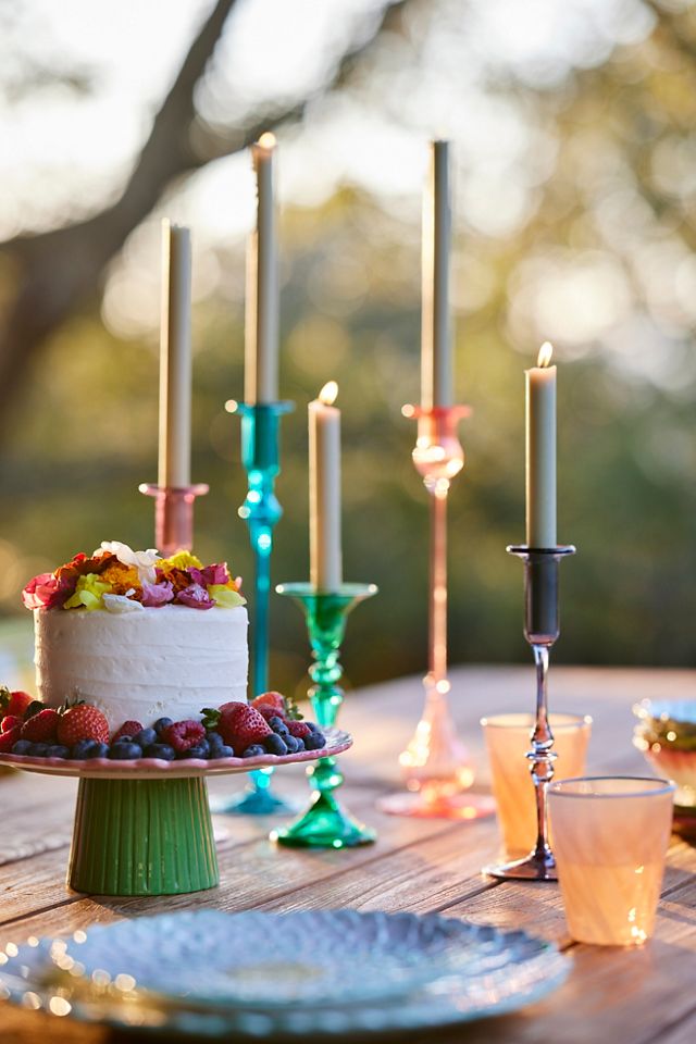Painted Flower Cake Stand #4