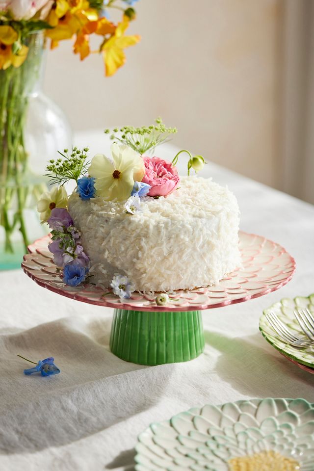 Painted Flower Cake Stand #2