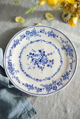 Botanical Transferware Dinner Plate