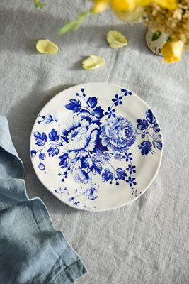 Botanical Transferware Side Plate