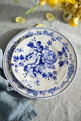 Botanical Transferware Side Plate