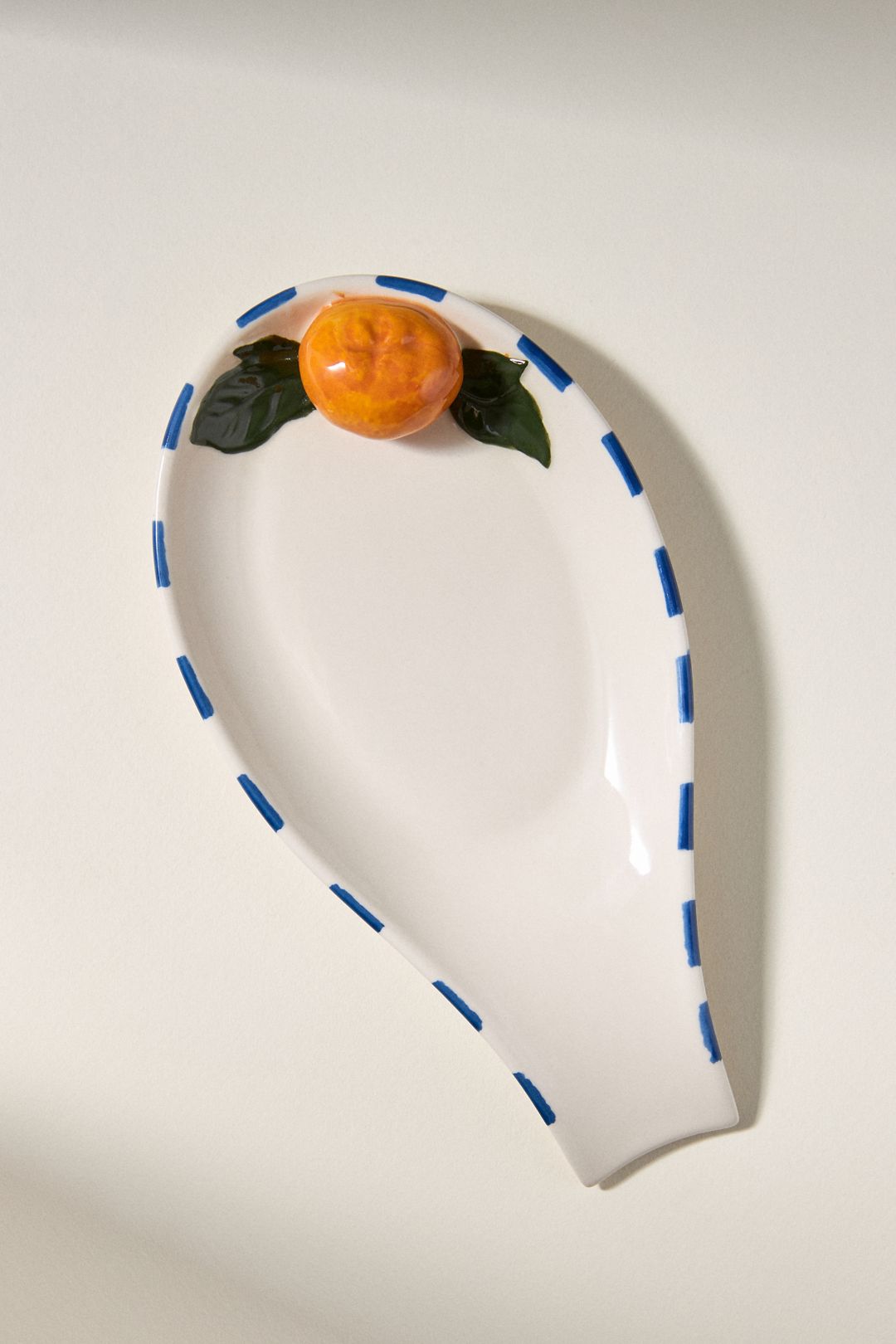 Valencia Stoneware Spoon Rest - Orange Pattern, Standard, One Size