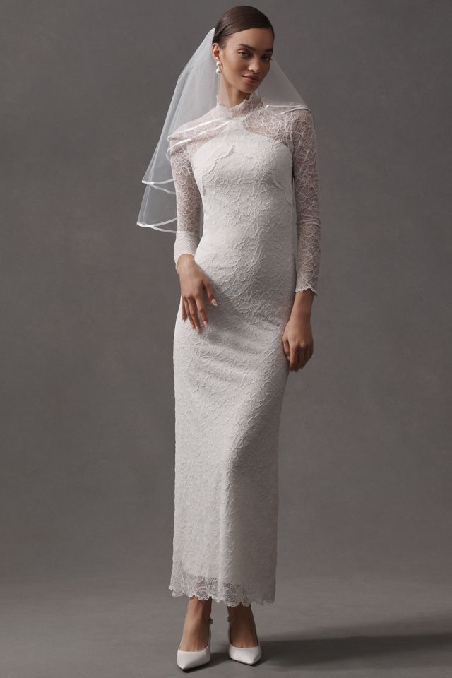 BHLDN Satin-Trim Mini Bridal Veil #2