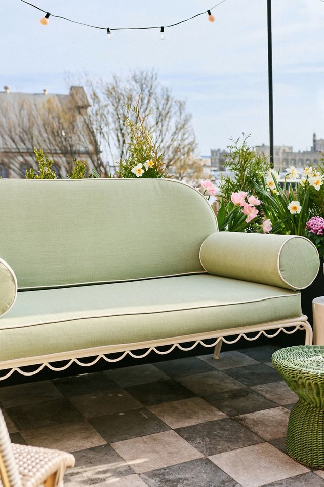 Business & Pleasure Co. The Al Fresco Love Seat Frame & Cushion Insert Set  | AnthroHome