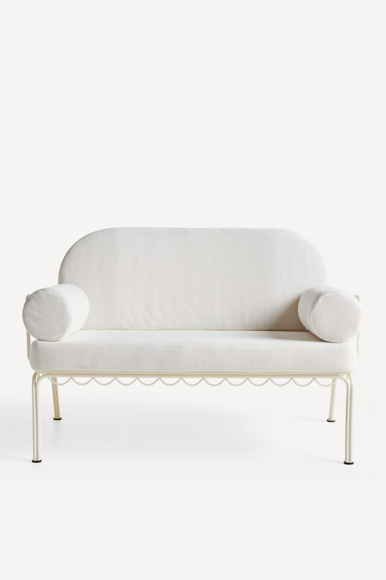 Business & Pleasure Co. The Al Fresco Love Seat Frame & Cushion Insert Set - White, One Size
