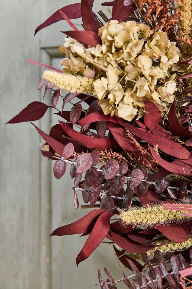 Dried Burgundy Blush Wreath #1