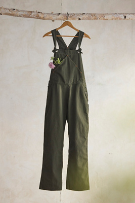 Utility Canvas Overalls, Olive In Green