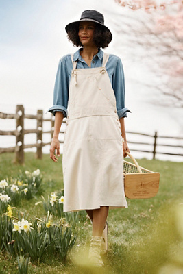 Utility Canvas Overall Dress