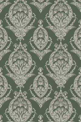 Anthropologie Arlie Botanical Damask Wallpaper
