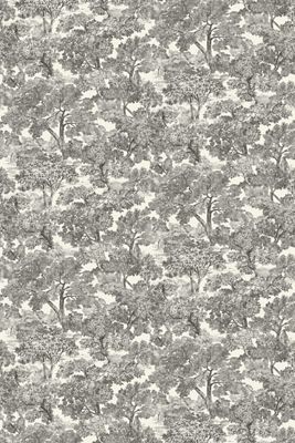 Spinney Toile Floral Wallpaper