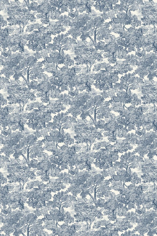 Spinney Toile Floral Wallpaper #1