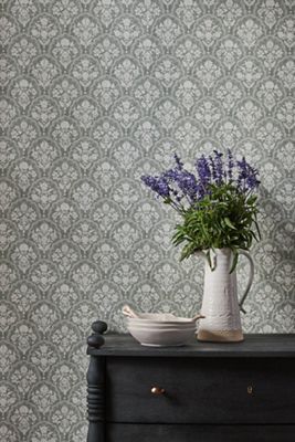 Frances Fishscale Floral Wallpaper