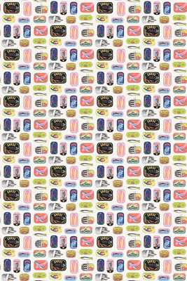 Anthropologie Rachel Antonoff Sardine Tins Peel-and-stick Wallpaper