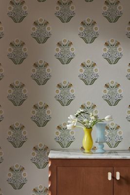 Sophie Floral Medallion Peel-and-Stick Wallpaper