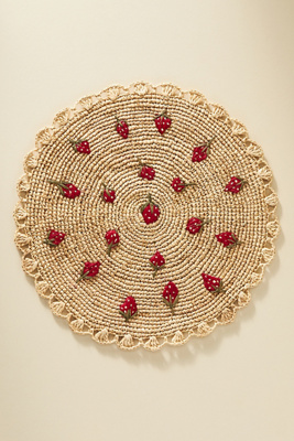 Anthropologie Scattered Fruit Round Placemat