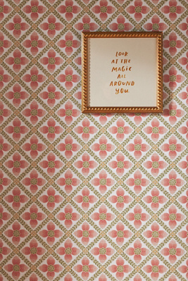 Anthropologie Mirth Studio Mimi Quilted Floral Peel-and-stick Wallpaper