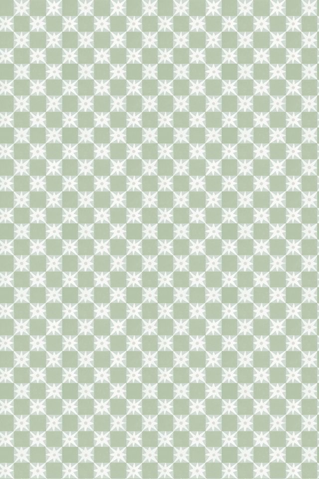 Stardust Checkerboard Floral Wallpaper #1