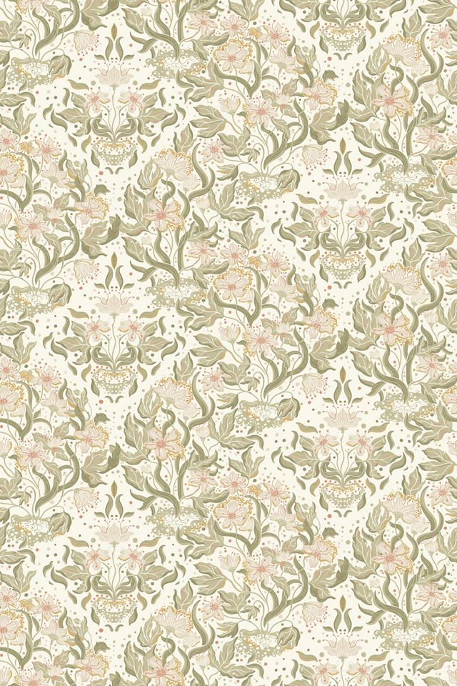 Lisa Floral Damask Wallpaper #1
