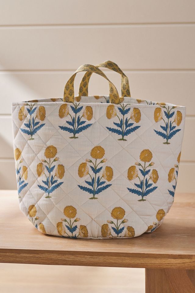Quilted Block Print Basket #2