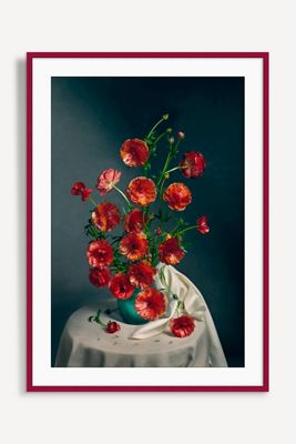 Butterfly Ranunculus in December Wall Art
