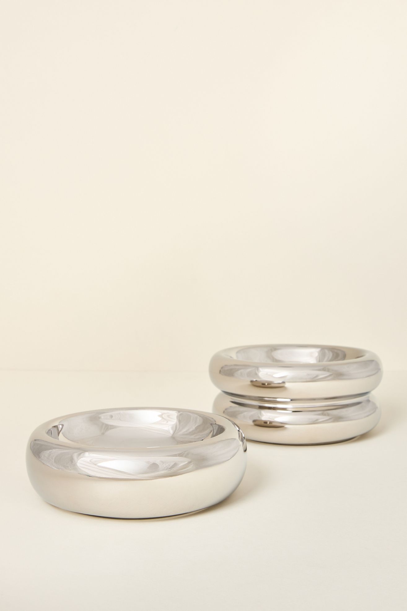 Catenary Home Cat Halo Bowl - Silver, Standard, Short