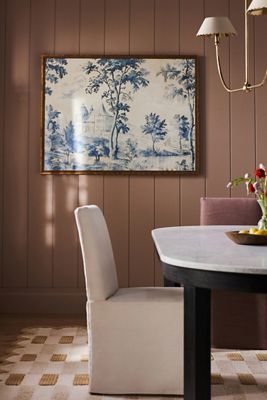 Blue Toile Landscape Wall Art