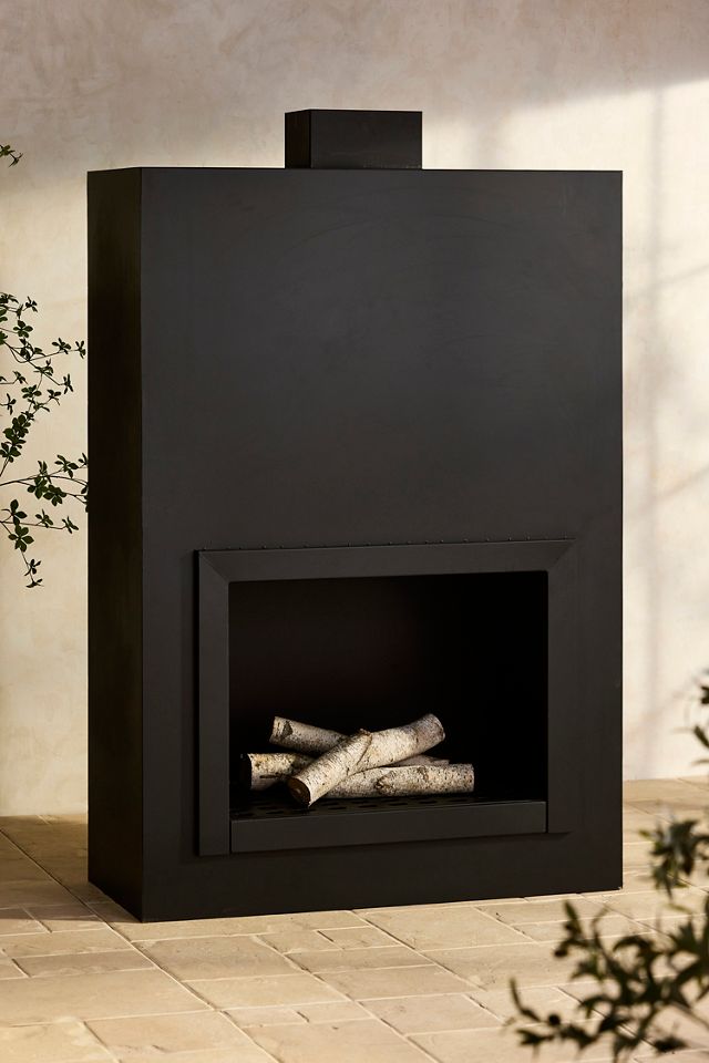 Steel Planed Outdoor Fireplace #1